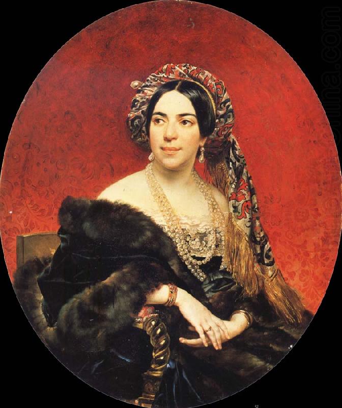Portrait of Princess Maria Volkonskaya, Karl Briullov